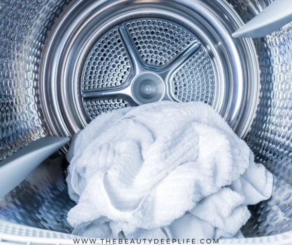 towel in a dryer