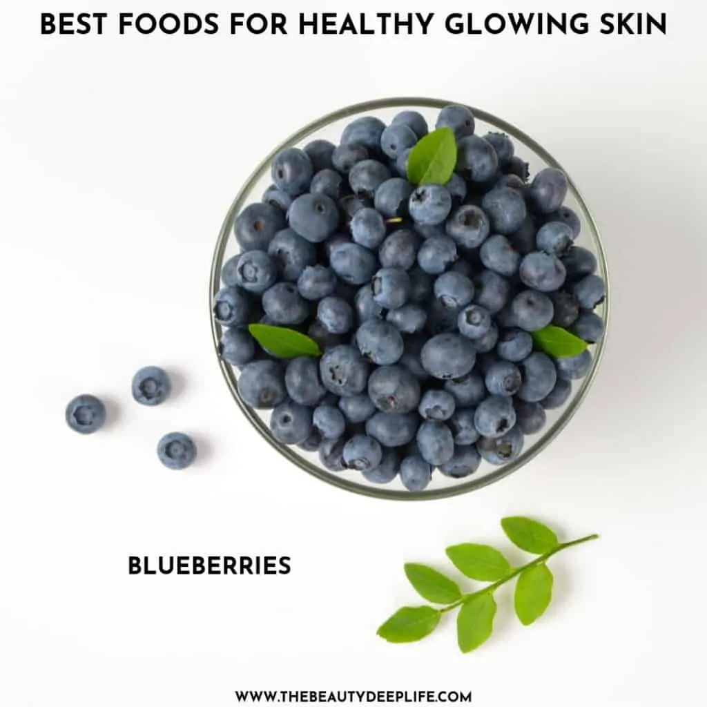 Blueberries for healthy glowing skin