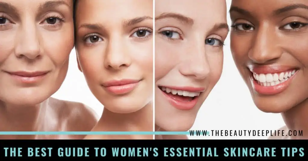 Women's faces for skincare