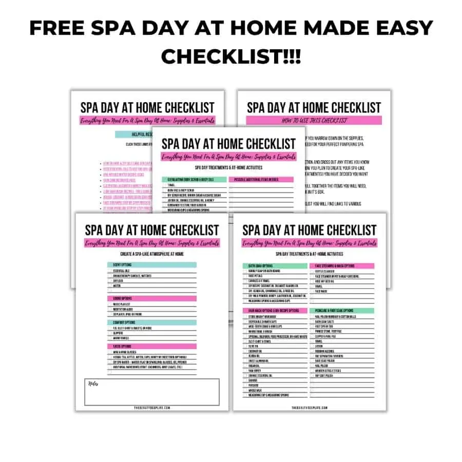At Home Spa Day Checklist