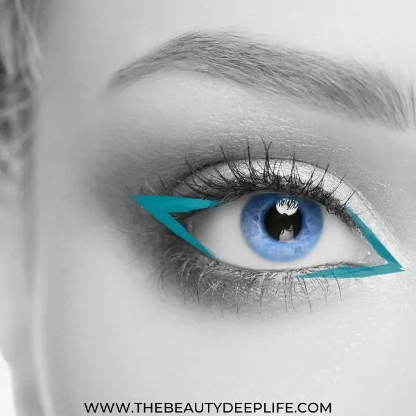 makeup look for using turquoise eyeliner for blue eyes