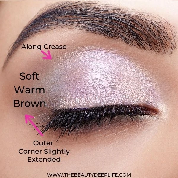 Diagram For Eye Makeup For Beginners Purple Eyeshadow Makeup Look 2 Step 2