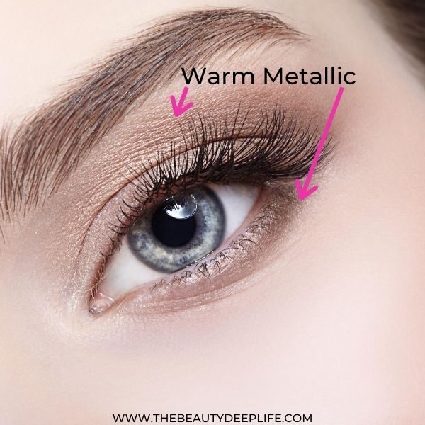 Diagram For Eye Makeup For Beginners Metallic Eyeshadow With Blue Eyeliner Makeup Look 4 Step 2