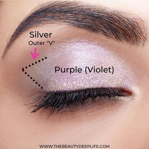 Diagram For Eye Makeup For Beginners Purple Eyeshadow Makeup Look 2 Step 4