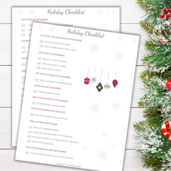 Christmas planner to do list printable