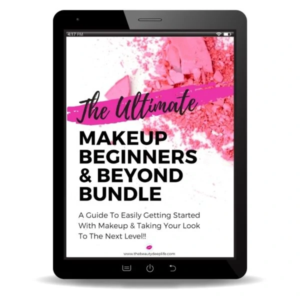 makeup beginners guide on a tablet