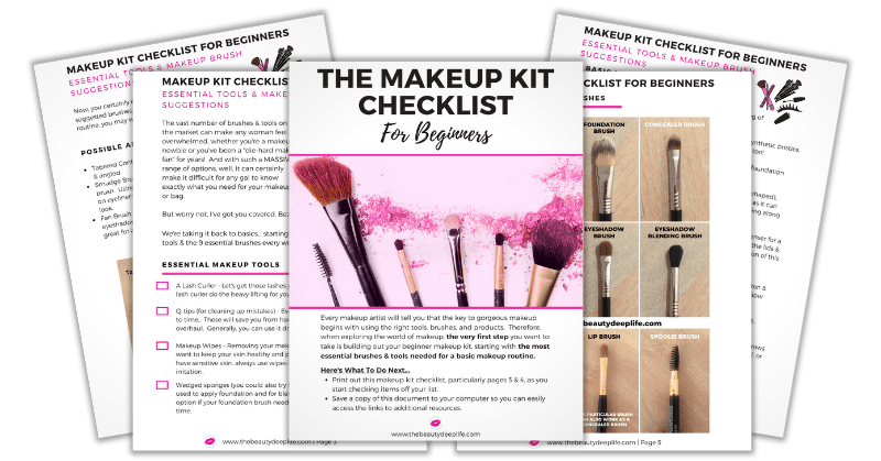 Makeup for beginners FREE makeup kit checklist for brushes and tools