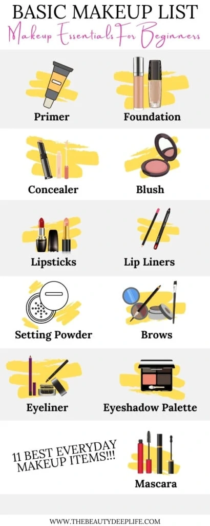 basic makeup list essentials for beginners