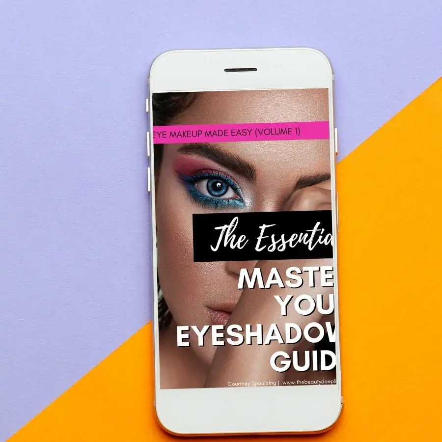eyeshadow guide on a phone