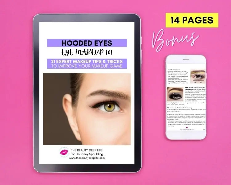 tablet and phone with hooded eyes eye makeup guide