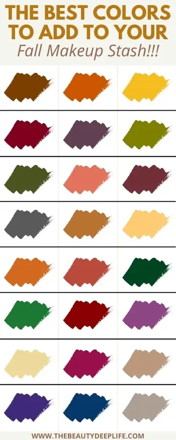 fall makeup colors chart