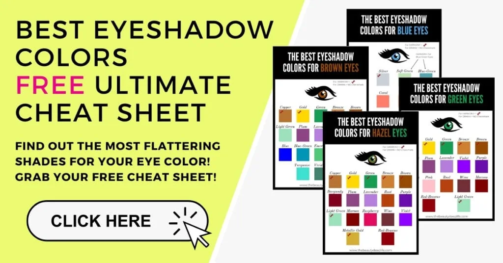 the best eyeshadow colors for different eye colors cheat sheets