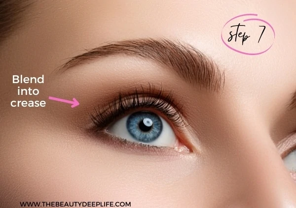 diagram showing where to apply eyeshadow for a natural makeup look
