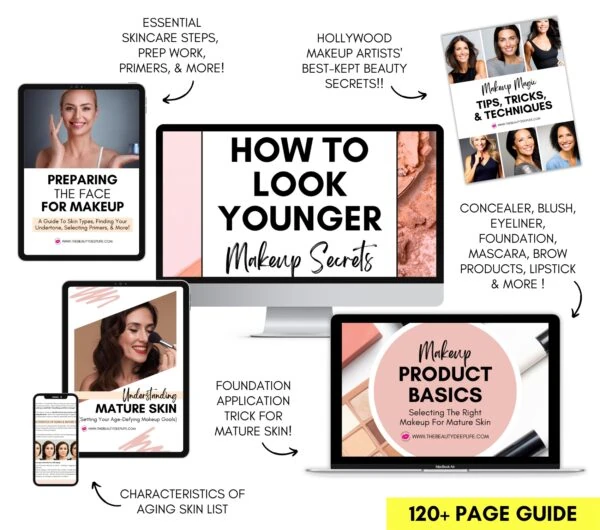 Look Younger Makeup Guide on computer, tablets, laptop and phone