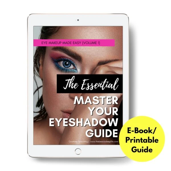 tablet with the essential master your eyeshadow guide ebook