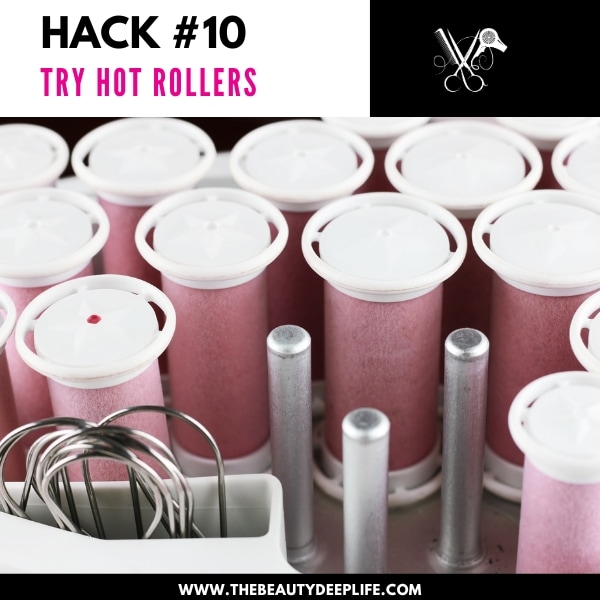 Hot rollers demonstrating an example of how to easily add volume to fine hair