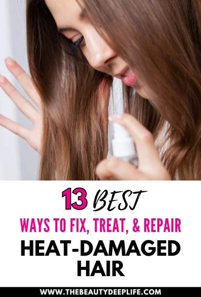 woman repairing her heat damaged hair