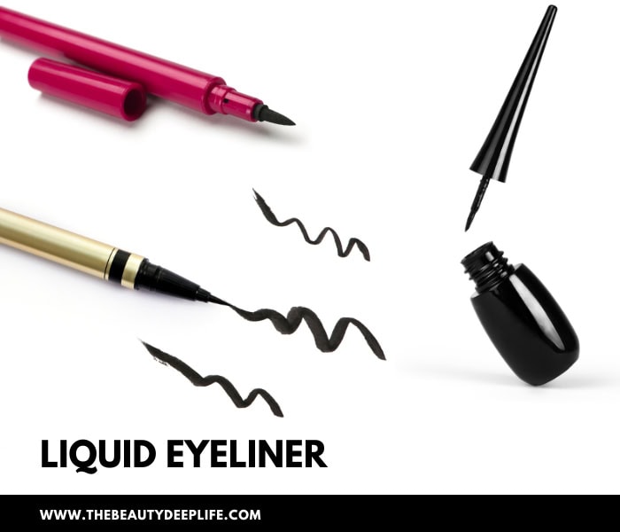 three different liquid eyeliner types