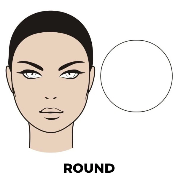 example of a round shape face