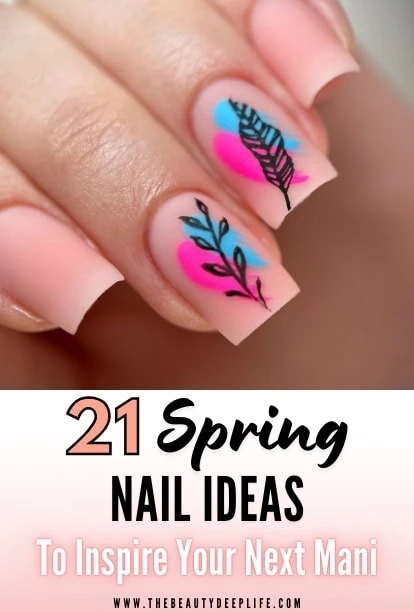 manicured nails in spring colors