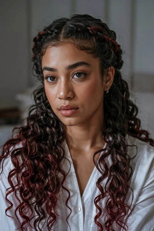 womanw ith naturally a curly hair hairstyle