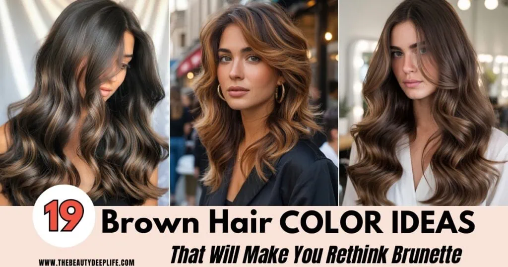 three women with different brown hair color ideas