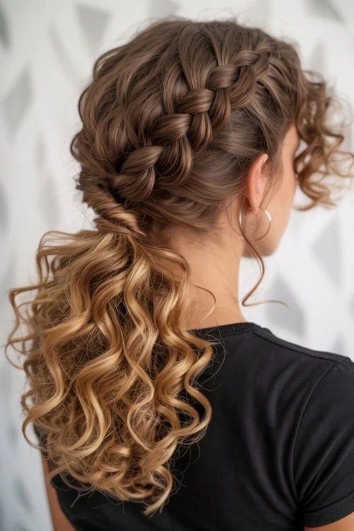 young woman with a ponytail summer hairstyle 