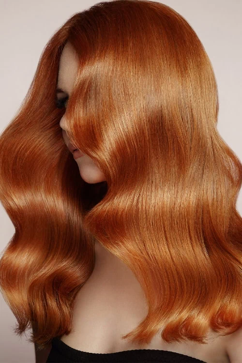 woman with copper red hair