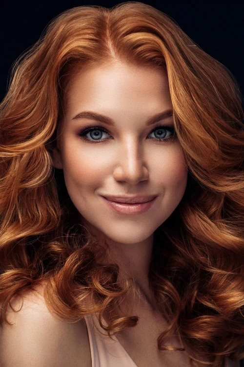 woman with ginger copper red hair color