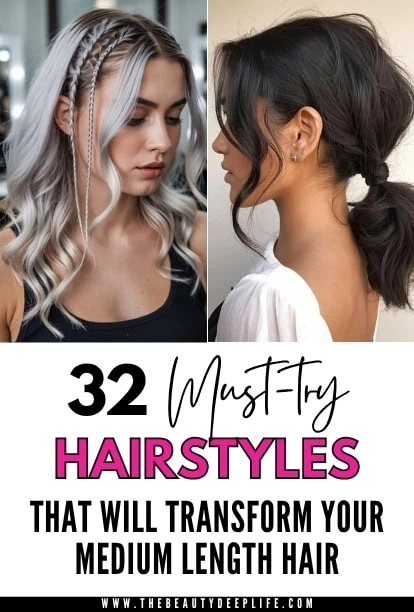 two young women with cute hairstyles for medium length hair