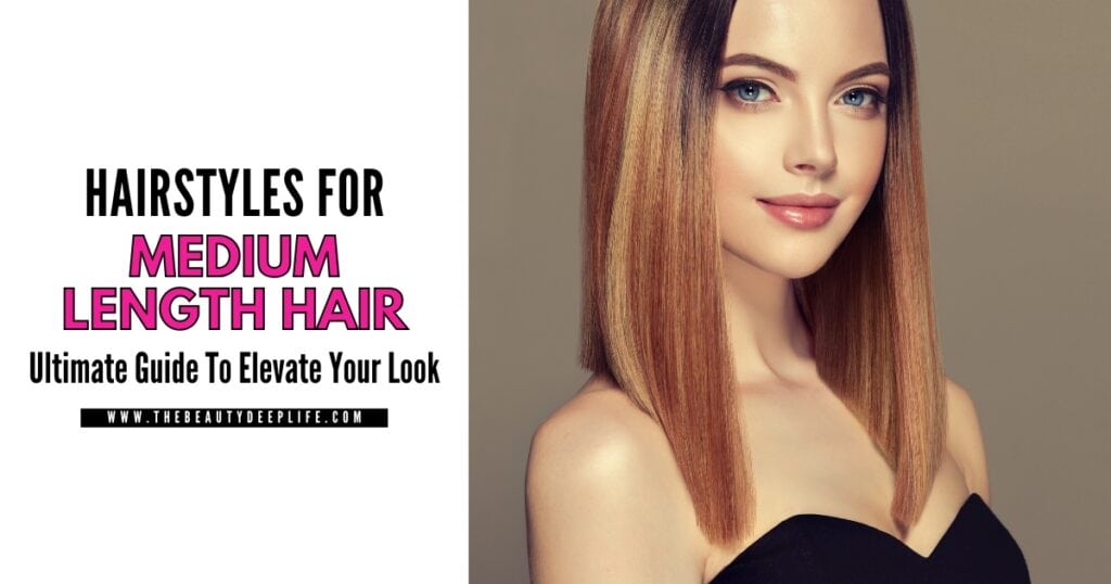 young woman with a medium length lob hairstyle