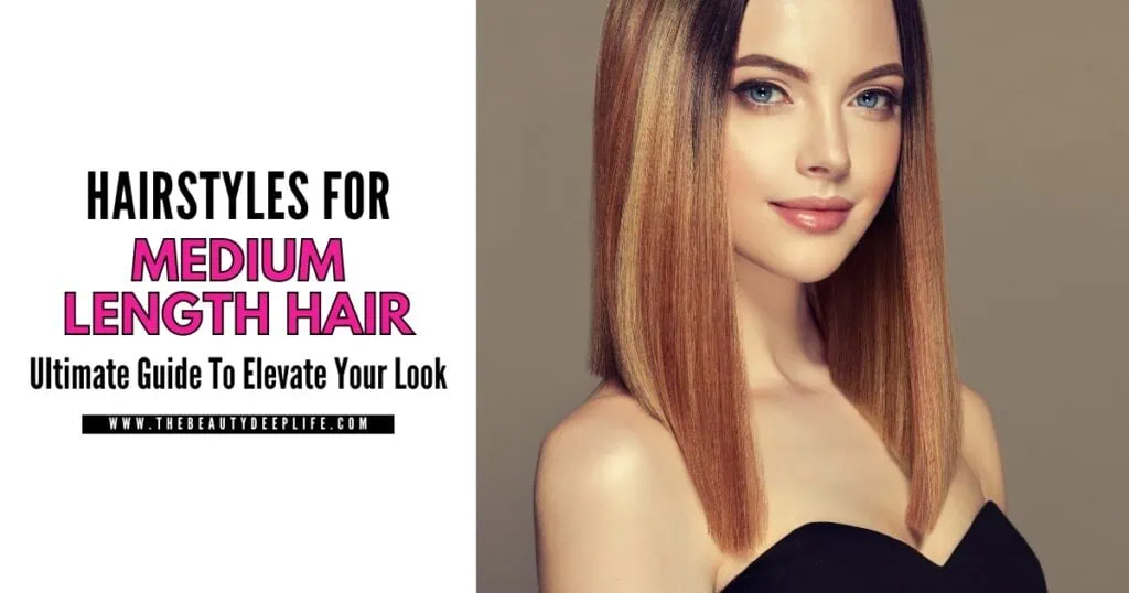 young woman with a medium length lob hairstyle