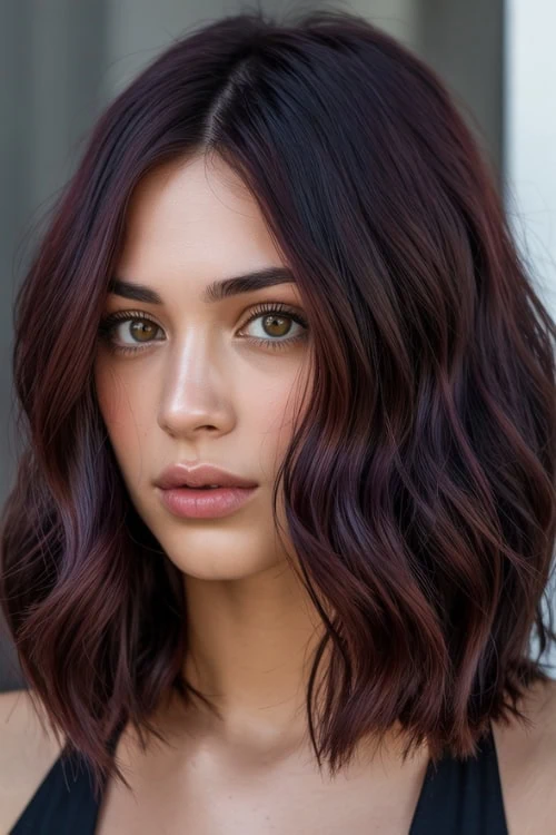 woman with wavy long bob