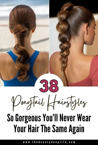 two women with cute ponytail hairstyles