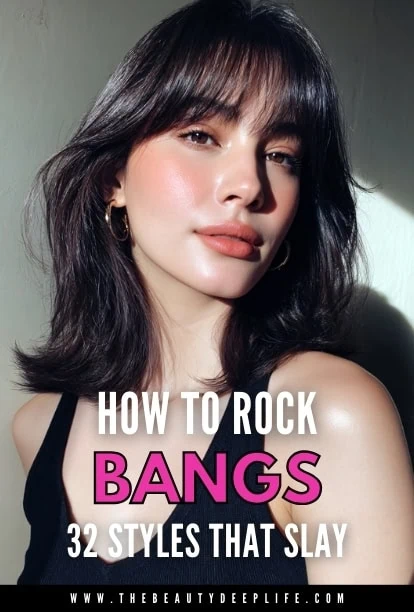 woman with wispy curtain bangs