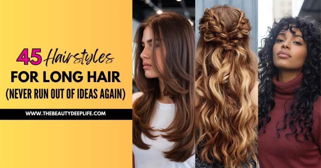 three woman with long hair hairstyles