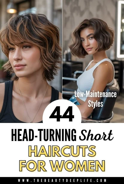 two women with chic short haircuts