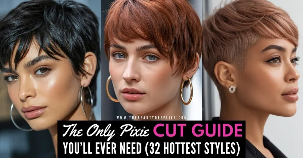 three women with pixie cut hairstyles