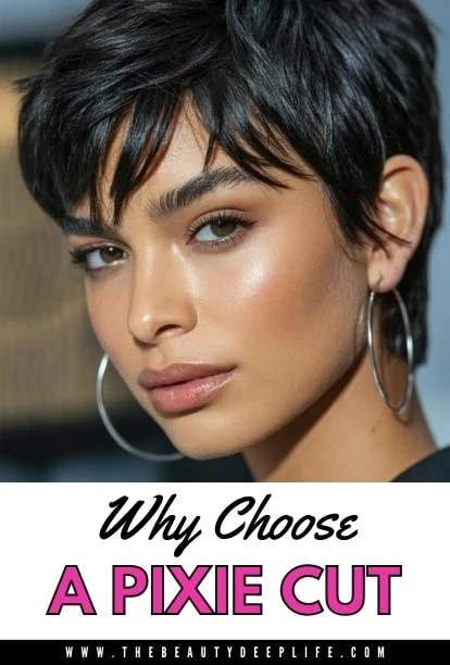 woman with short black hair