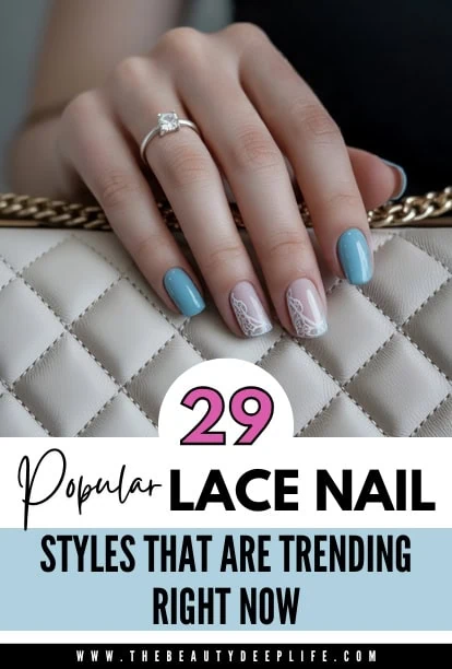 Striking pastel blue and white designs, perfect for trendy, elegant manicures.