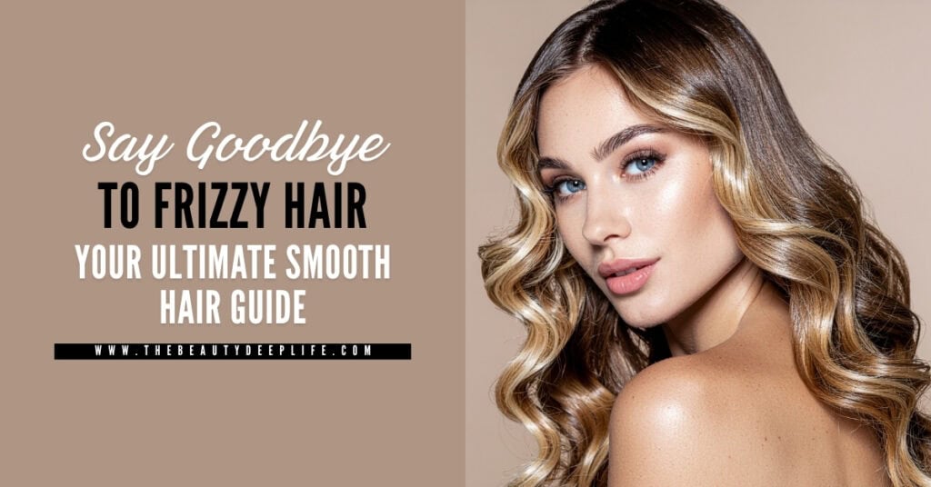 WOMAN WITH SMOOTH HAIR THAT IS NOT FRIZZY