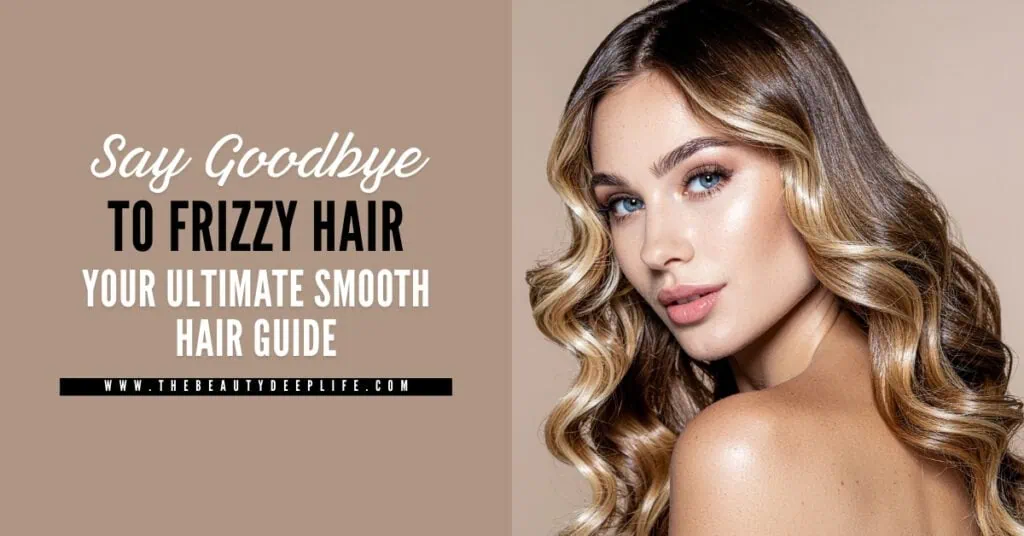 WOMAN WITH SMOOTH HAIR THAT IS NOT FRIZZY