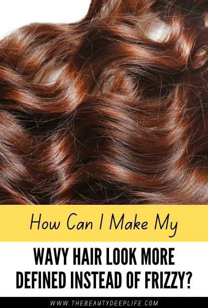 Healthy wavy hair with shiny, well-defined curls, free from frizz, showcasing a smooth and polished appearance.