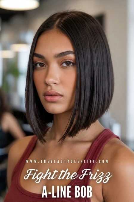 Elegant A-line bob hairstyle perfect for modern women seeking stylish haircuts and hair care tips.
