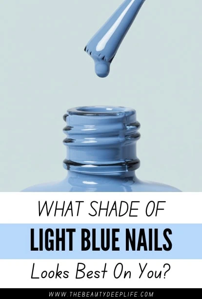Close-up of a light blue nail polish brush applying color to nails, emphasizing nail care and beauty. Perfect for beauty tips, nail art, and skincare content.