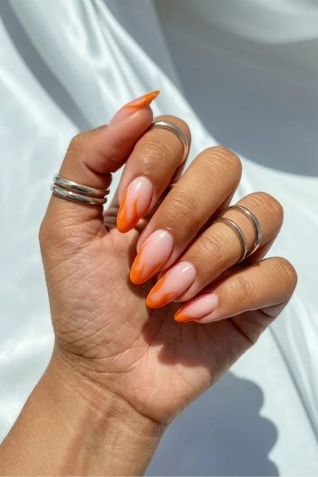 Elegant hand with a trend manicure design, perfect for beauty and self-care enthusiasts.